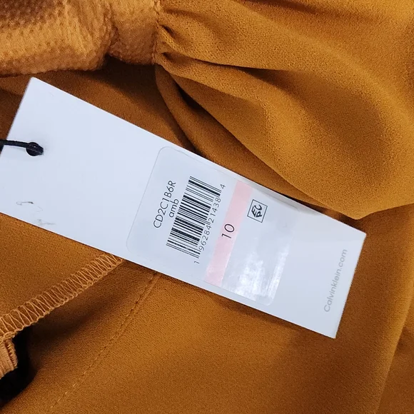 NWT Calvin Klein Amber Long Sleeve Retro 1970s Style Size 10 - Picture 9 of 9